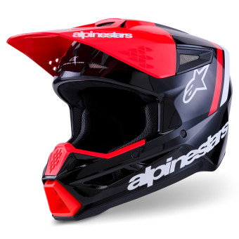 Cross Alpinestars S-M3 Radium Black Red Fluo White Glossy