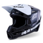 Casque Cross Alpinestars S-M3 Radium Black White Gray Glossy