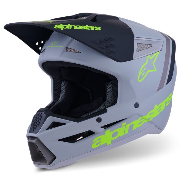 Cross Alpinestars S-M3 Radium Gray Black Yellow FL Matt