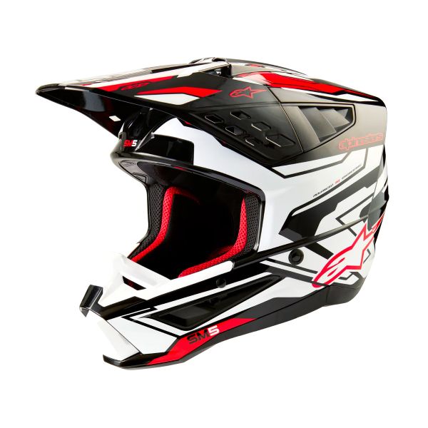 Cross Alpinestars S-M5 Action 2 Negro Blanco Rojo brillante Cross Alpinestars S-M5 Action 2 Negro Blanco Rojo brillante