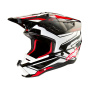 Casque Cross Alpinestars S-M5 Action 2 Negro Blanco Rojo brillante
