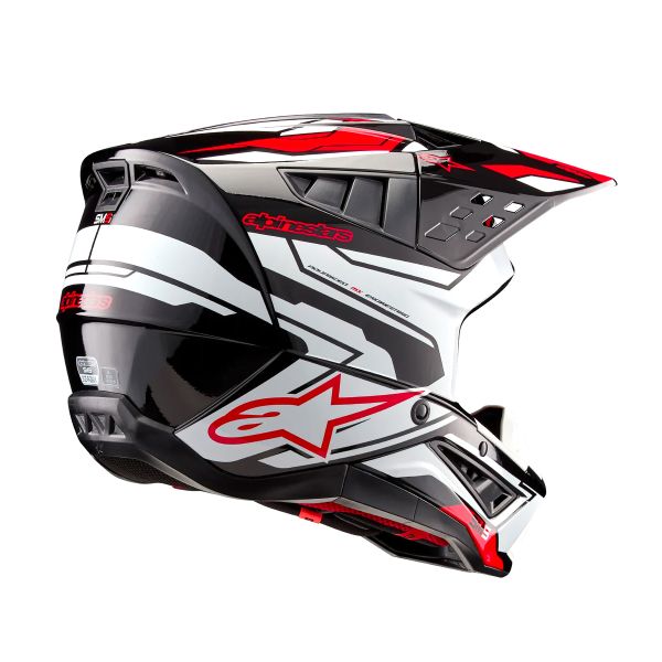 Alpinestars S-M5 Action 2 Negro Blanco Rojo brillante