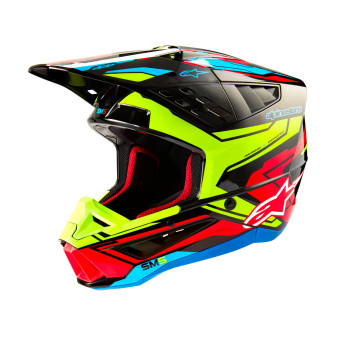 Cross Alpinestars S-M5 Action 2 Black Yellow Fluo Bright Red