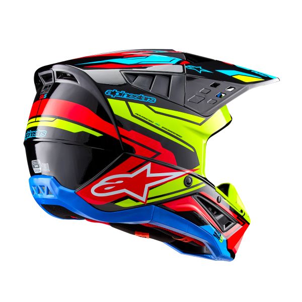 Alpinestars S-M5 Action 2 Negro Amarillo Fluo Rojo Brillante