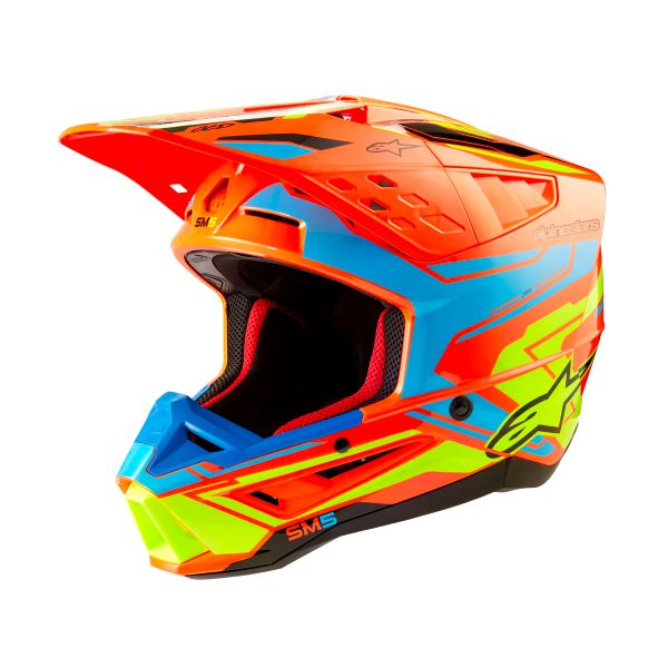 Cross Alpinestars S-M5 Action 2 Naranja Fluo Cian Amarillo Fluo Cross Alpinestars S-M5 Action 2 Naranja Fluo Cian Amarillo Fluo