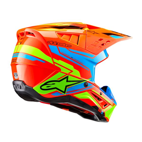 Alpinestars S-M5 Action 2 Naranja Fluo Cian Amarillo Fluo