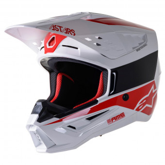 Casque Cross Alpinestars S-M5 Bond White Red Casque Cross Alpinestars S-M5 Bond White Red