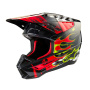 Casque Cross Alpinestars S-M5 Rash Gris oscuro Rojo brillante