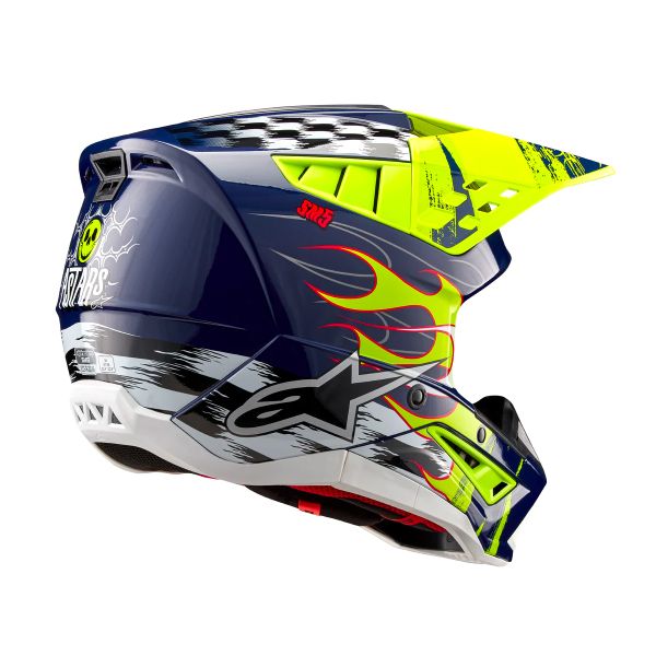 Alpinestars S-M5 Rash Night Azul Marino Amarillo Fluo