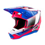 Casque Cross Alpinestars S-M5 Vela Blanco Diva Rosa Esmalte Azul