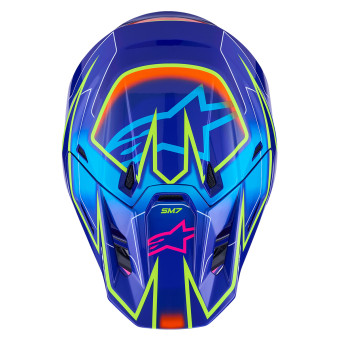 Alpinestars S-M7 Azul Fundido Rosa Amarillo Fluo Brillante