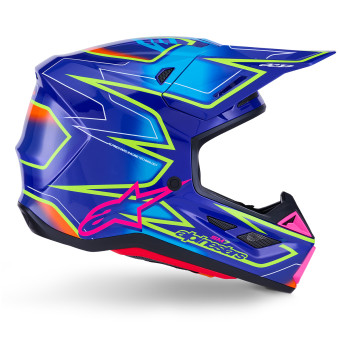 Alpinestars S-M7 Azul Fundido Rosa Amarillo Fluo Brillante