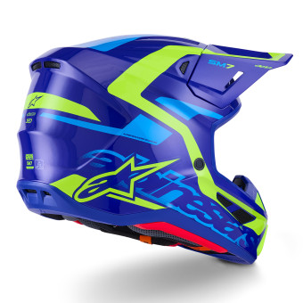 Alpinestars S-M7 Deed Azul Amarillo Fluo Brillante