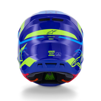 Alpinestars S-M7 Deed Azul Amarillo Fluo Brillante