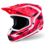 Casque Cross Alpinestars S-M7 Deed Rojo Negro Blanco Brillante