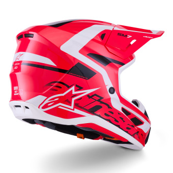 Alpinestars S-M7 Deed Rojo Negro Blanco Brillante