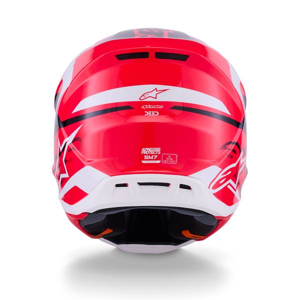 Alpinestars S-M7 Deed Rojo Negro Blanco Brillante