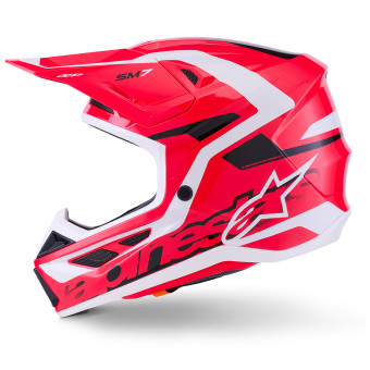 Alpinestars S-M7 Deed Rojo Negro Blanco Brillante