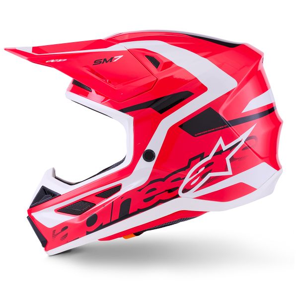 Alpinestars S-M7 Deed Rojo Negro Blanco Brillante