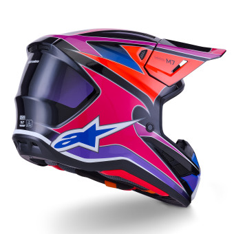 Alpinestars S-M7 Fuse Azul Violeta Rosa Brillante