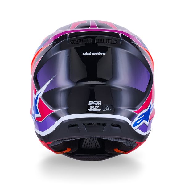Alpinestars S-M7 Fuse Azul Violeta Rosa Brillante