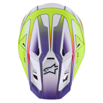 Alpinestars S-M7 Fuse Wh Amarillo Fluo Púrpura Brillante