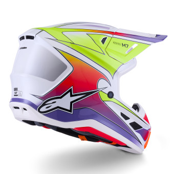 Alpinestars S-M7 Fuse Wh Amarillo Fluo Púrpura Brillante