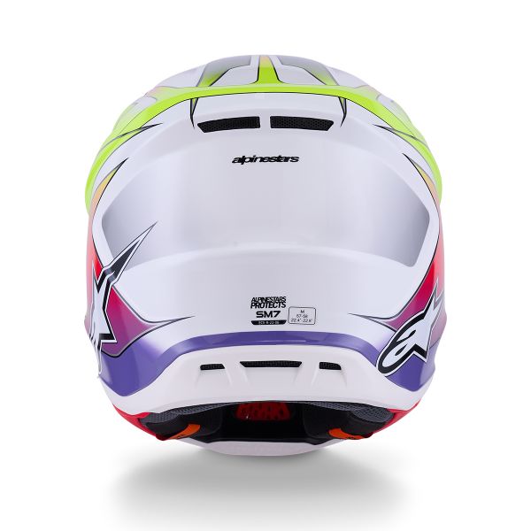 Alpinestars S-M7 Fuse Wh Amarillo Fluo Púrpura Brillante