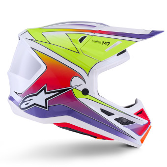 Alpinestars S-M7 Fuse Wh Amarillo Fluo Púrpura Brillante