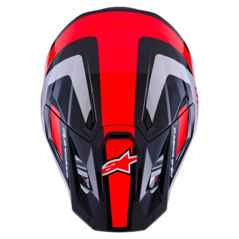 Alpinestars S-M7 Rise Negro Plata Rojo Fluo Brillante
