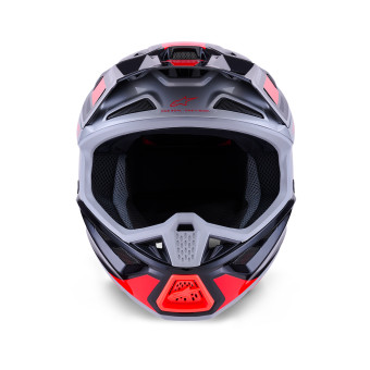 Alpinestars S-M7 Rise Negro Plata Rojo Fluo Brillante