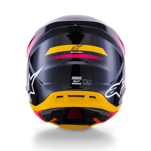 Alpinestars S-M7 Rise Negro Amarillo Rosa Brillante