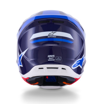 Alpinestars S-M7 Rise Azul Blanco Brillante