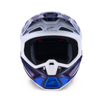 Alpinestars S-M7 Rise Azul Blanco Brillante