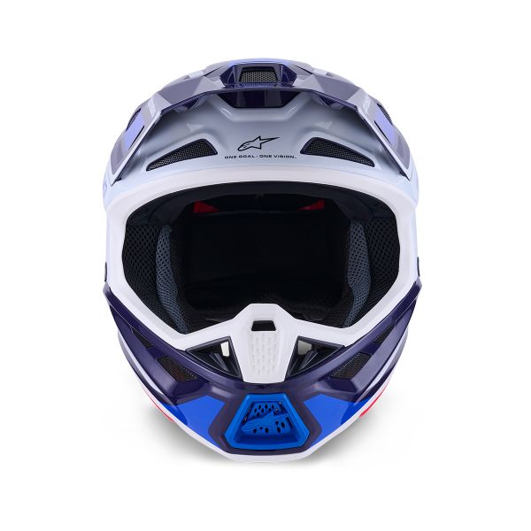 Alpinestars S-M7 Rise Azul Blanco Brillante