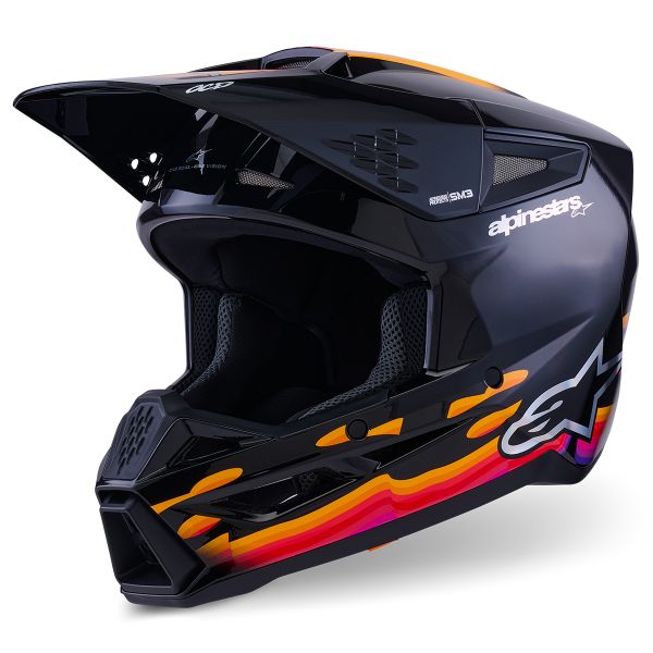 Cross Alpinestars S-M7 Negro sólido brillante Cross Alpinestars S-M7 Negro sólido brillante