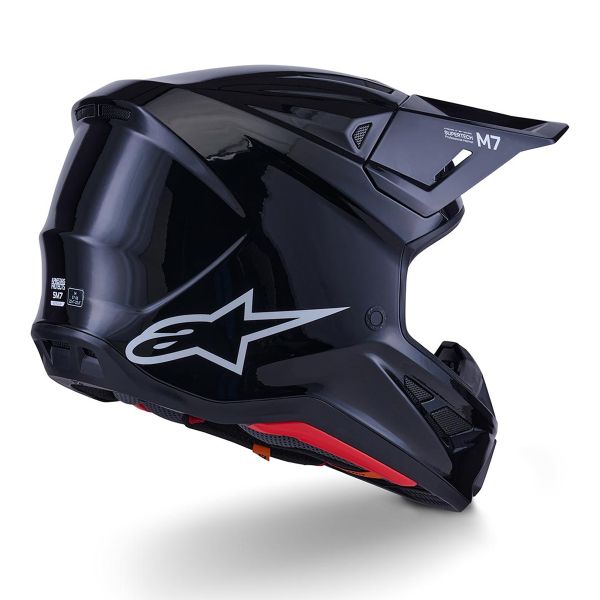 Alpinestars S-M7 Negro sólido brillante