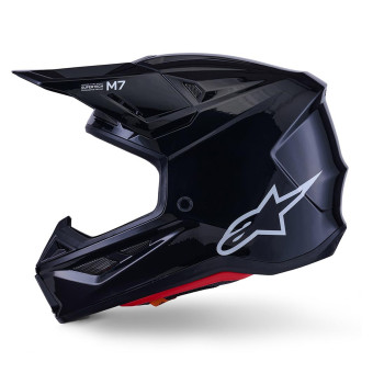 Alpinestars S-M7 Negro sólido brillante