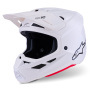 Casque Cross Alpinestars S-M7 Blanco slido brillante