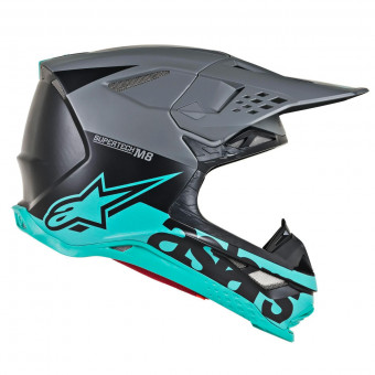 Alpinestars S-M8 Radium Black Matte Mid Grey Teal