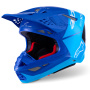 Casque Cross Alpinestars Supertech S-M10 Flood Met Blue Med Blue Blk Crb M&G