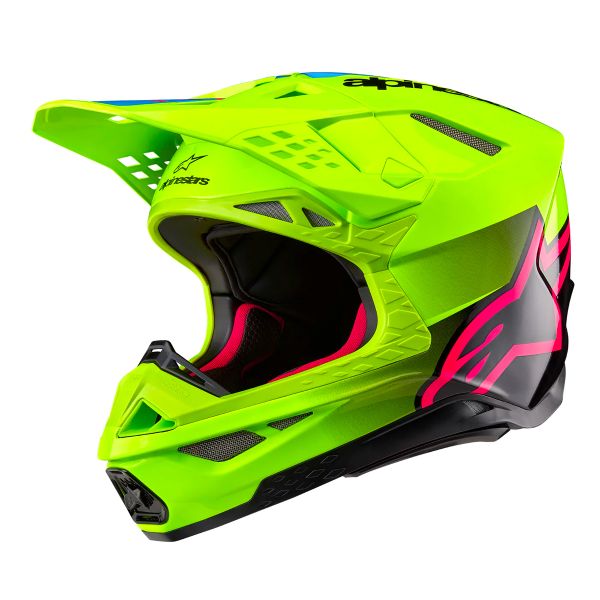 Cross Alpinestars Supertech S-M10 Unite Amarillo Fluo Negro Rosa Diva