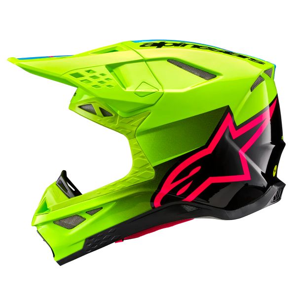 Alpinestars Supertech S-M10 Unite Amarillo Fluo Negro Rosa Diva