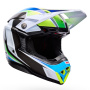 Casque Cross Bell Moto-10 Spherical Grid White Blue