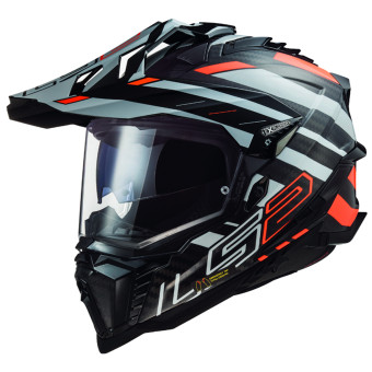 Casque Cross LS2 Explorer C Edge Black Fluo Orange MX701 Casque Cross LS2 Explorer C Edge Black Fluo Orange MX701