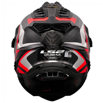 LS2 Explorer Hexa Black Red Grey MX701