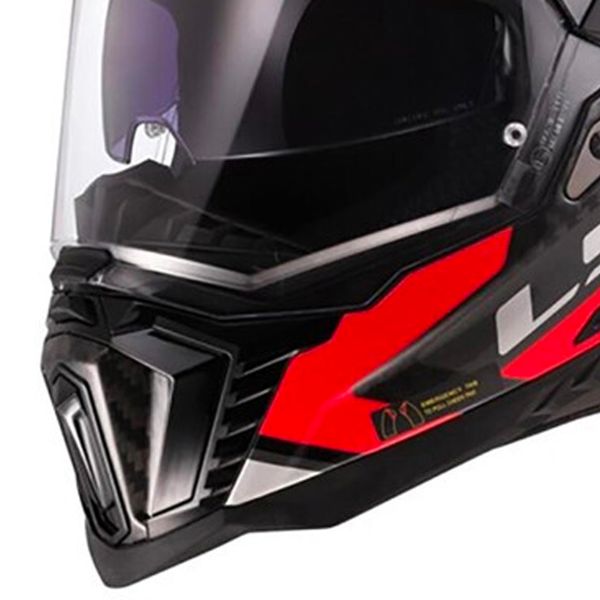 LS2 Explorer Hexa Black Red Grey MX701