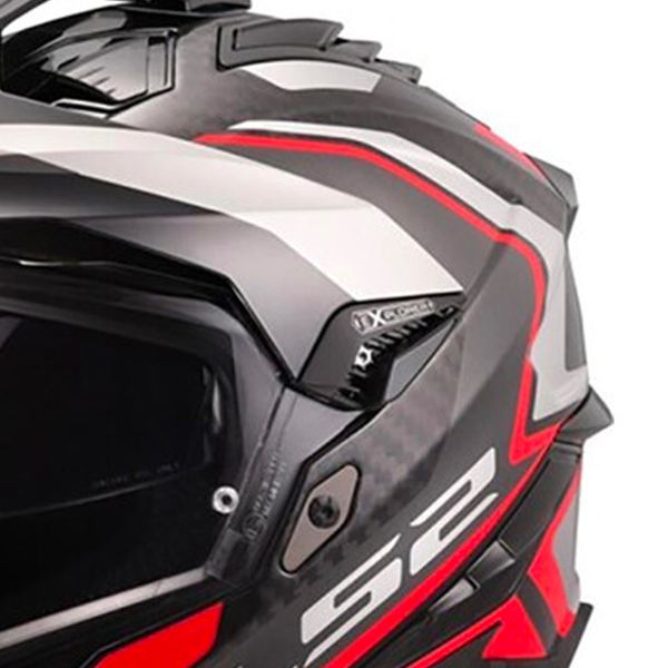 LS2 Explorer Hexa Black Red Grey MX701