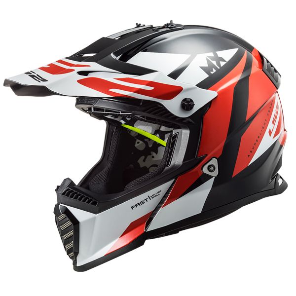 Cross LS2 Fast Evo Strike Black White Red MX437