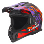 Casque Cross LS2 Fast II Grotesk Purple Orange MX708